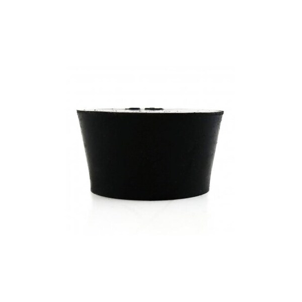United Scientific Laboratory Grade Rubber Stoppers w/Hole, Black SBR Rubber, Size No 9 1/2, 46 x 38 x 25mm, 9PK 259150H-95 - main
